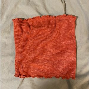 Sky and sparrow orange tube top